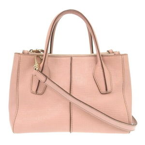 Tod's D Bag Leather Pink 2way Handbag 0598TOD'S
